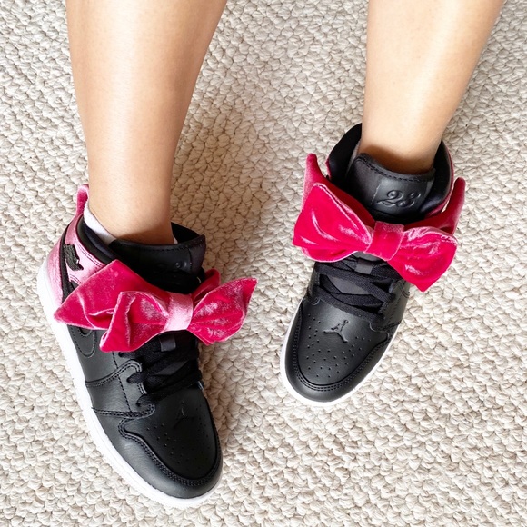 jordans with a bow